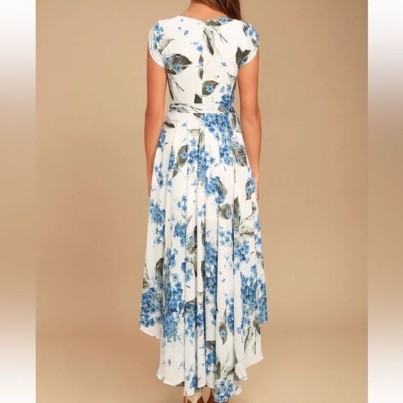 Lulus French Countryside White Floral Print‎ High-Low Dress M NWT IN PACKAGING - Picture 5 of 8